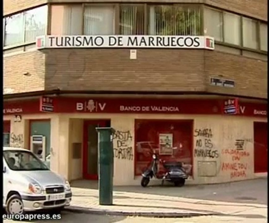 Pintadas en solidaridad con Aminetu Haidar