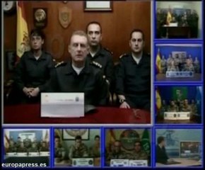 Zapatero se dirige a soldados en exterior