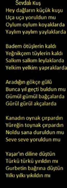 İsmail Hakkı Demircioğlu-Sevdalı Kuş(Yaşar Miraç)