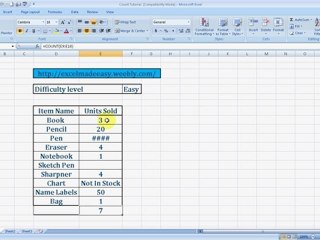 MS Excel Count Tutorial In English