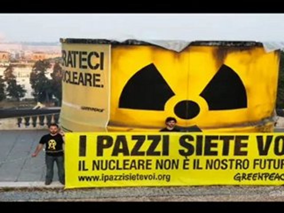 Πανό κατά των πυρηνικών στον τελικό του Coppa Italia