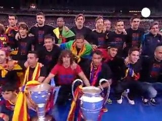 100 000 personnes au Camp Nou pour fêter le FC Barcelone