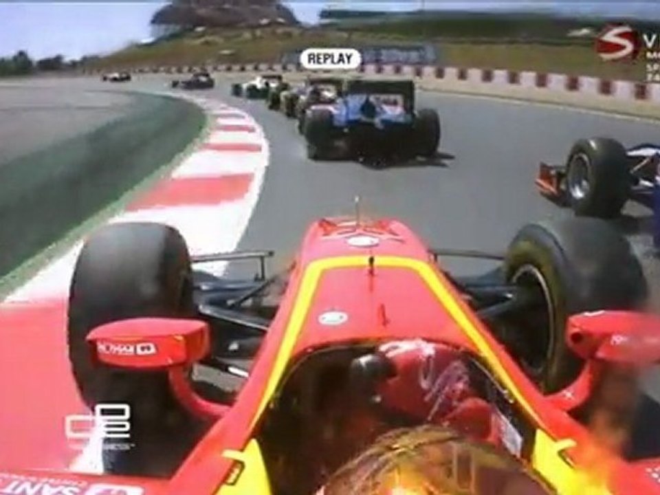 Start Dani Clos Kral onboard GP2 2011 Round02 Spain Race1