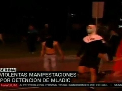 Violentas manifestaciones por detención de Mladic