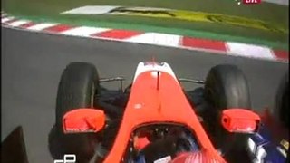 Kral overtake Spin out  GP 2 Round 2 Race 2 Spain