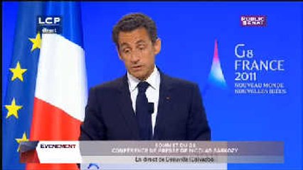 Évènements : Conférence de presse de Nicolas Sarkozy lors du G8
