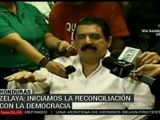 Zelaya: iniciamos la Reconciliación con la Democracia