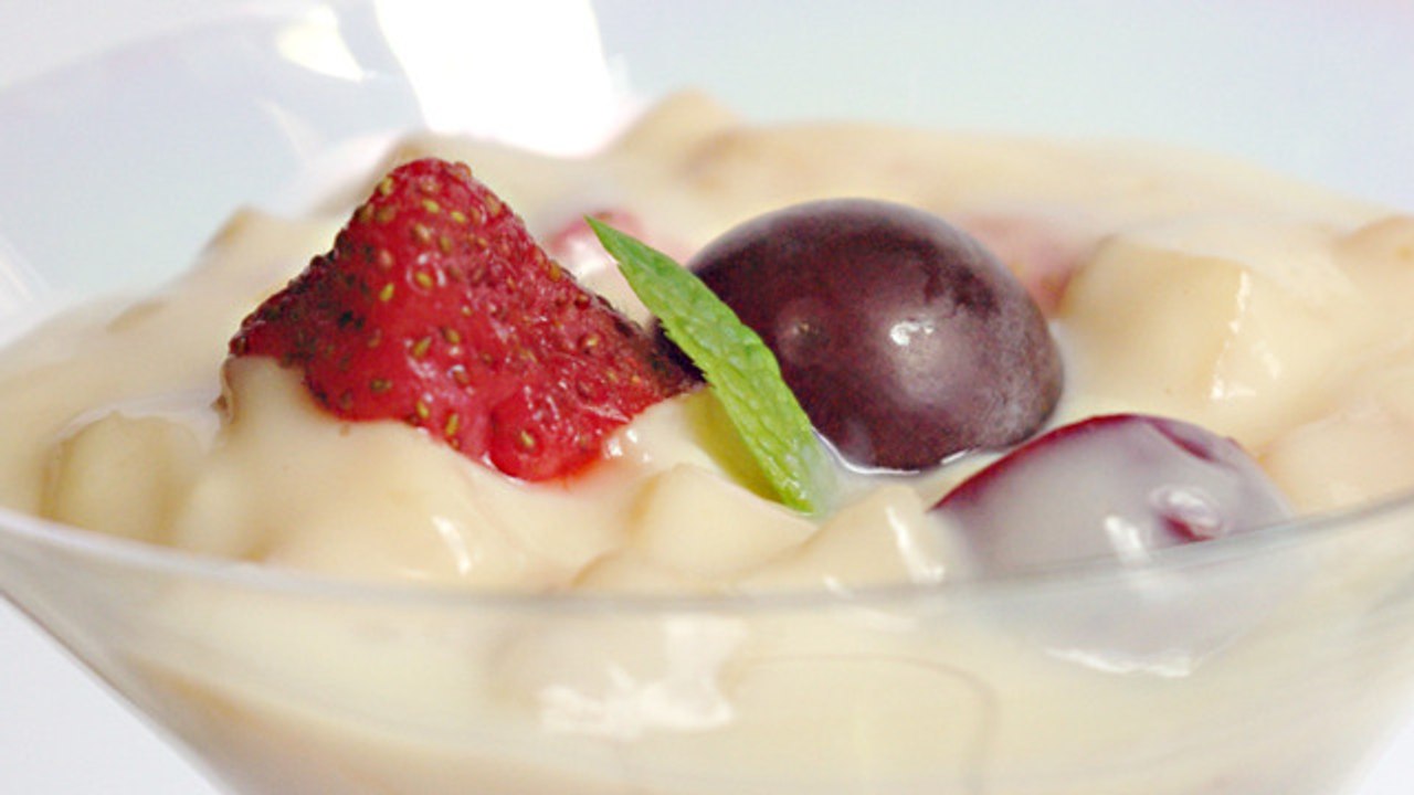 Recette de dessert Fruit custard