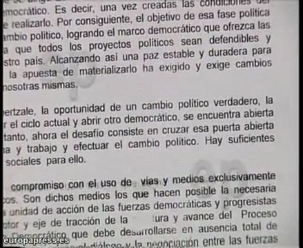 Izquierda abertzale pide cambio político