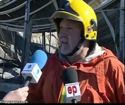 Incendio en una nave de maderas en Valencia