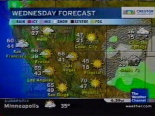 TWC Satellite Local Forecast from March 2006 Daytime #14