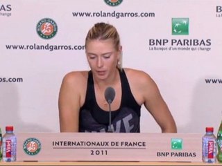 Sharapova thankful of service game