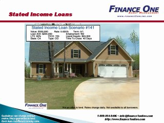 Stated Income Home Loans and Mortgage