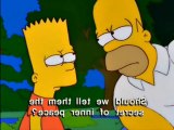 Homero y Bart hablando japonés