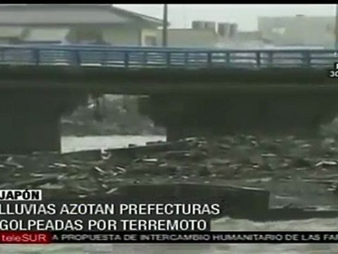 Lluvias azotan en Japón a damnificados del terremoto