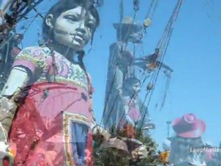 Le campesino, Xolo et la petite géante.... Royal de Luxe 2011 à Nantes.