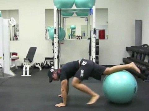 Killer Abs Exercise - Pike Roll Out on Fitness Ball