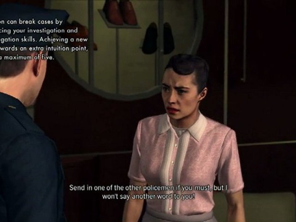 LA Noire - First questioning scene (she's actually lying)