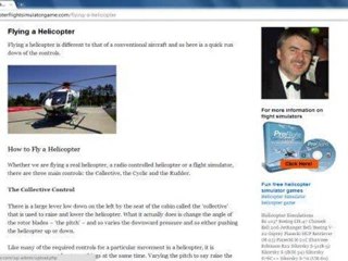 Flying simulator games for the helicopter