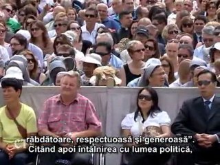 Papa: „Europă, nu te teme de Dumnezeu şi apără familia”