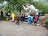 Ordu perşembe kazancılıköyü beton yol çalışması