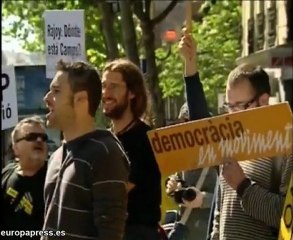 Concentración contra política de Camps