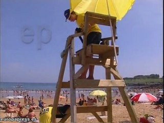 Un simulacro de rescate en la playa