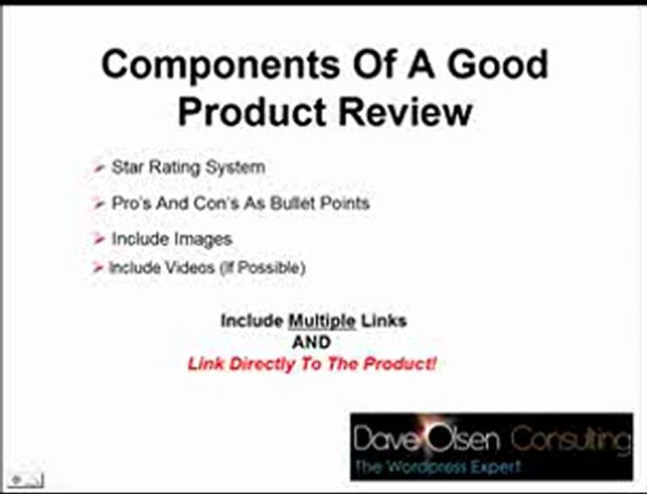 Creating A Product Review