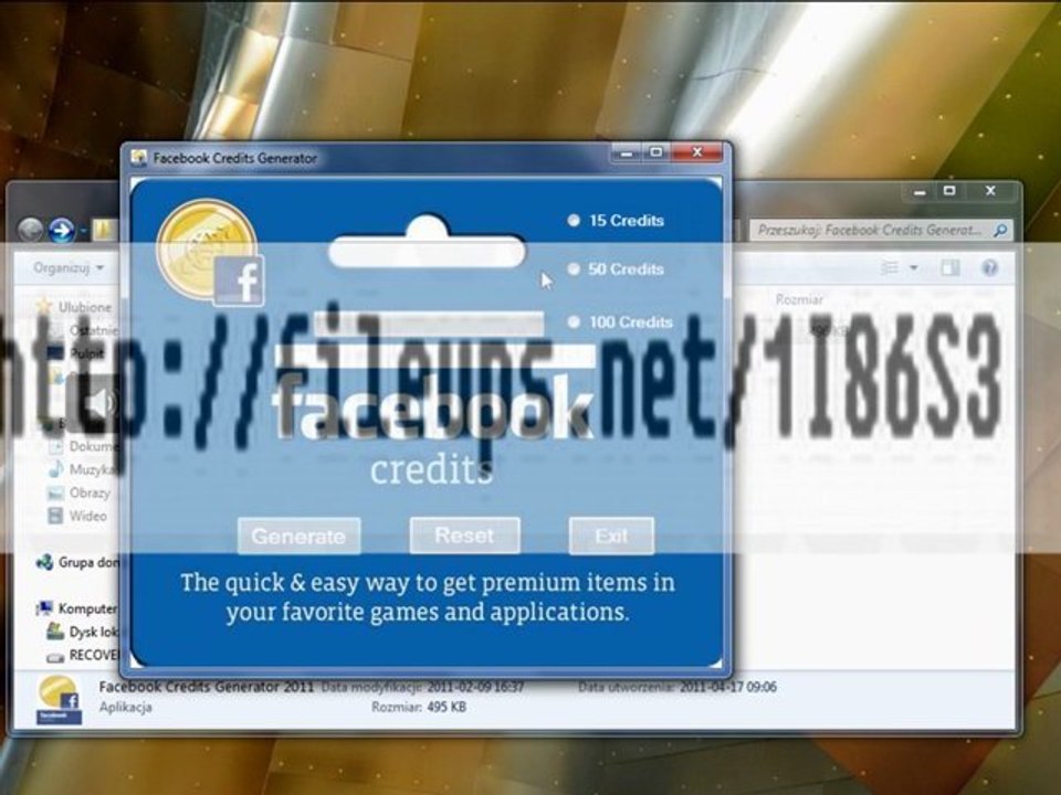 Facebook Credits Generator June 2011 - 100 % working - newest Version