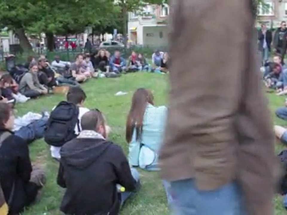 Démocratie Réelle - Rassemblement à Lille, Place de la République (Juin 2011)
