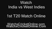 where can I watch full T20 matches match between West Indies Vs India