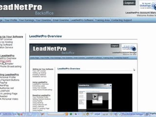 LeadNetPro Back Office Overview Part 1