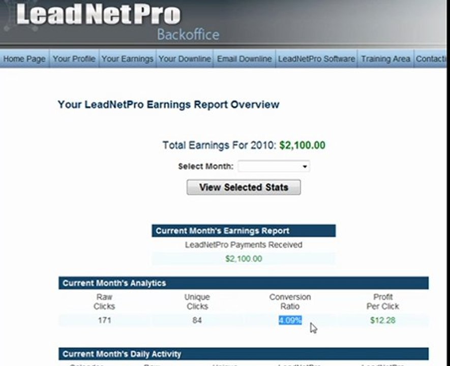 LeadNetPro Income Proof