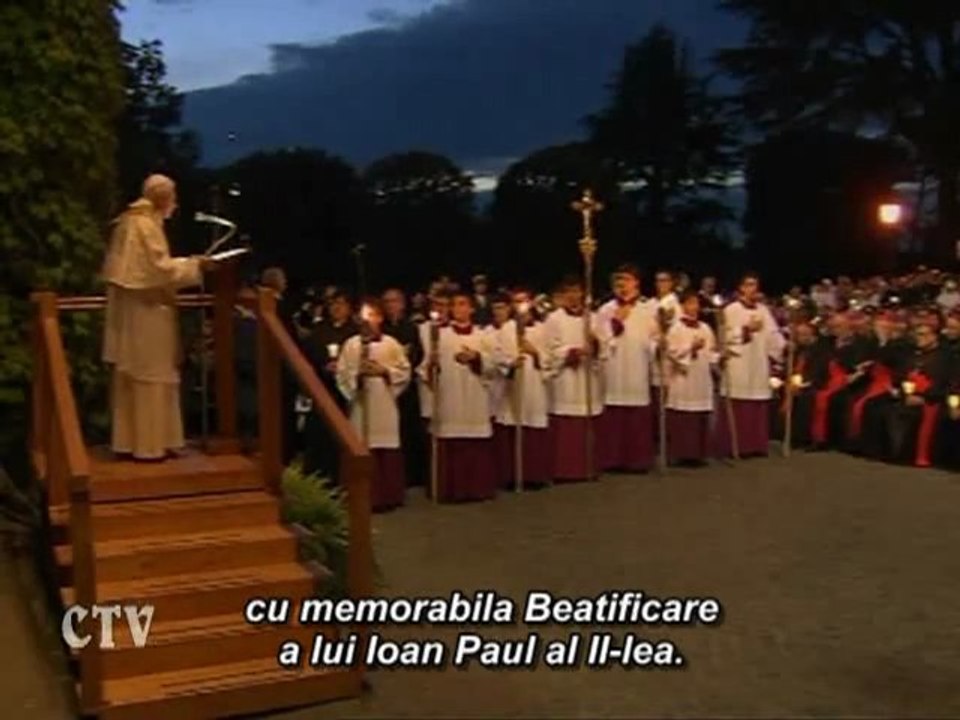 Benedict al XVI-lea îl aminteşte pe Ioan Paul al II-lea