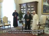 Benedict al XVI-lea l-a primit pe liderul palestinian Abbas