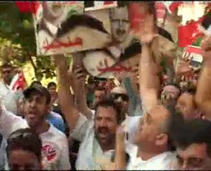 Pro-Assad group protest the Change in Syria Conference in Antalya