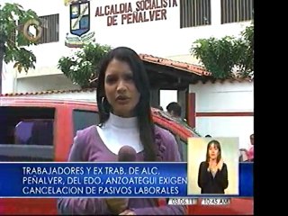 Protestan empleados de alcaldía en Anzoátegui