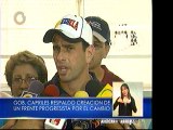 Capriles Radonsky apoya Frente Progresista