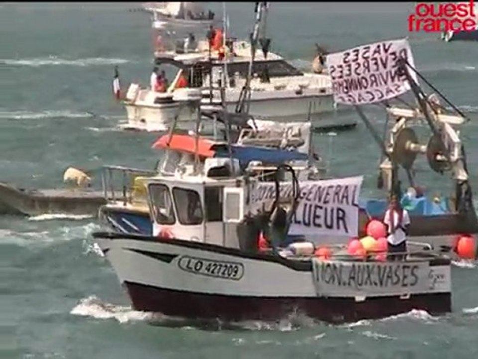 Manifestation de pêcheurs lors de la Grande parade de la Semaine du Golfe