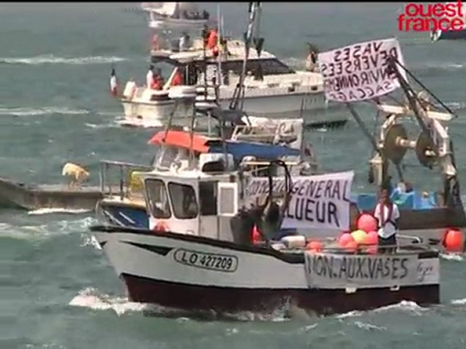 Manifestation de pêcheurs lors de la Grande parade de la Semaine du Golfe