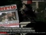 Mapuches rechazan condena a cuatro comuneros