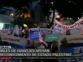 Marchan israelíes por reconocimiento a un Estado Palestino