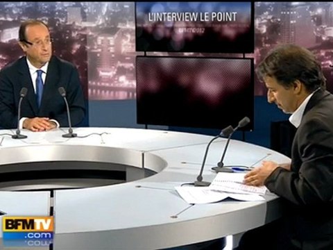 BFMTV 2012 : l'interview Le Point, François Hollande