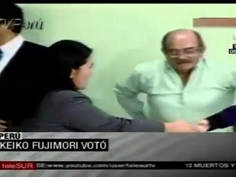 Keiko Fujimori votó en Lima