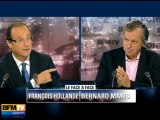 BFMTV 2012 : François Hollande face à Bernard Maris
