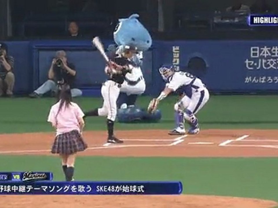 SKE48 高柳明音　始球式 0605