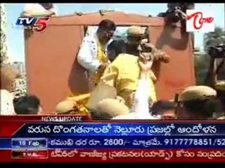 Laljanbasha and co Dharna opp Press club