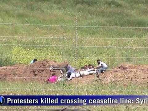 Israeli troops fire on Syrian protesters in Golan Heights