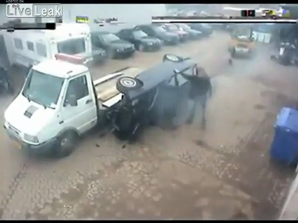 Lade ein Auto onta ein Truck Fail