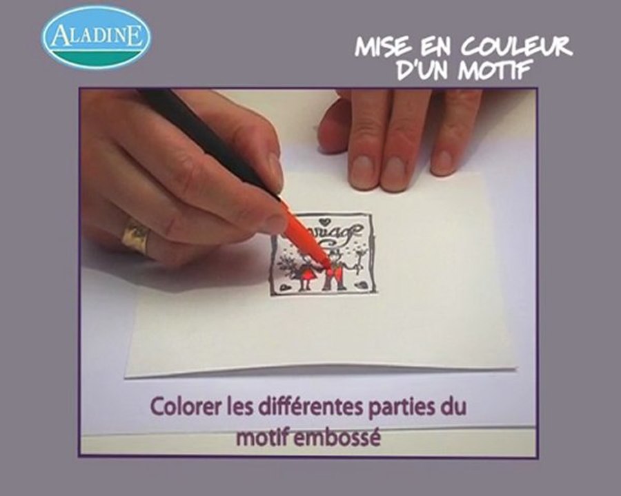 Colorier un tampon - Tuto carterie et scrapbooking
